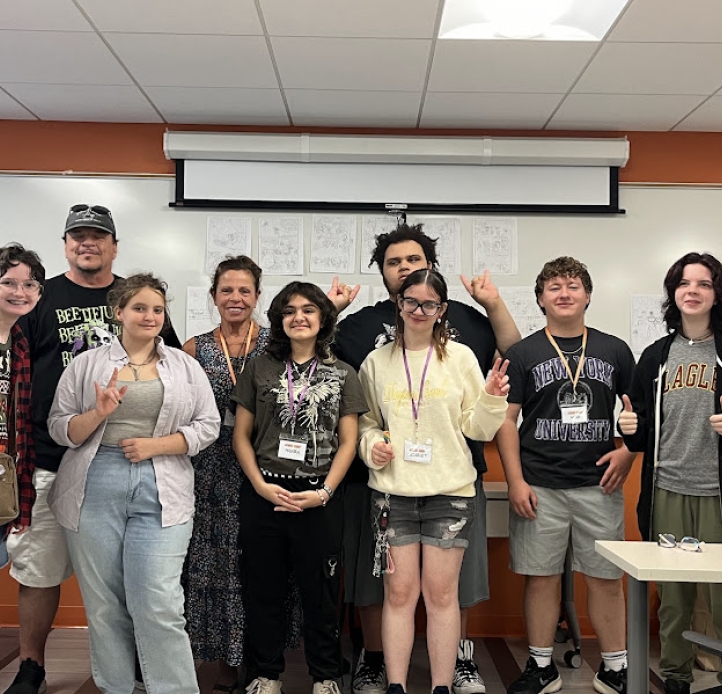 a group of ten Comic Book Camp participants