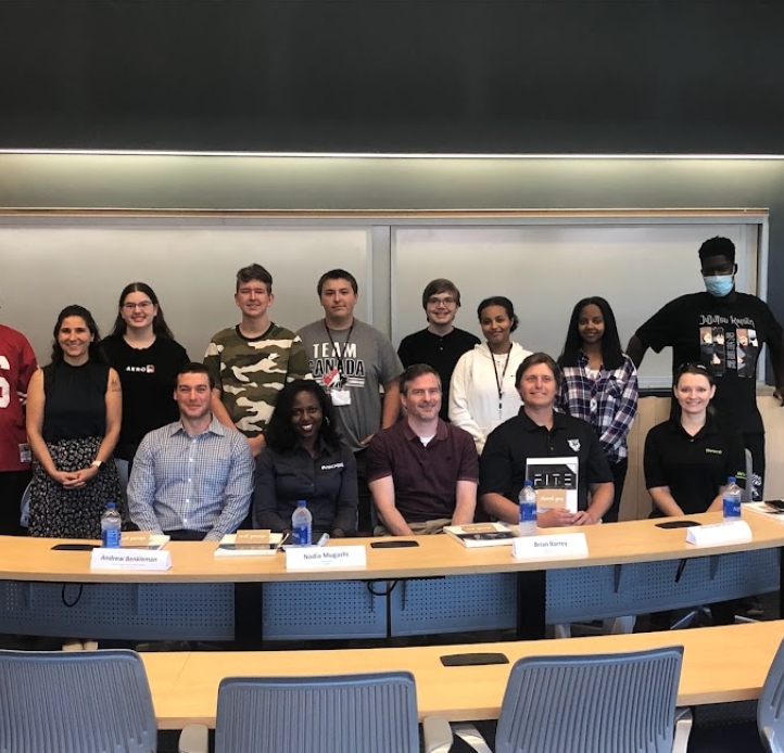 High School students meet with engineers