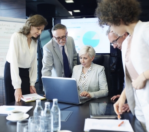 People working in an office