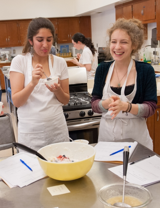Students in a cooking lab